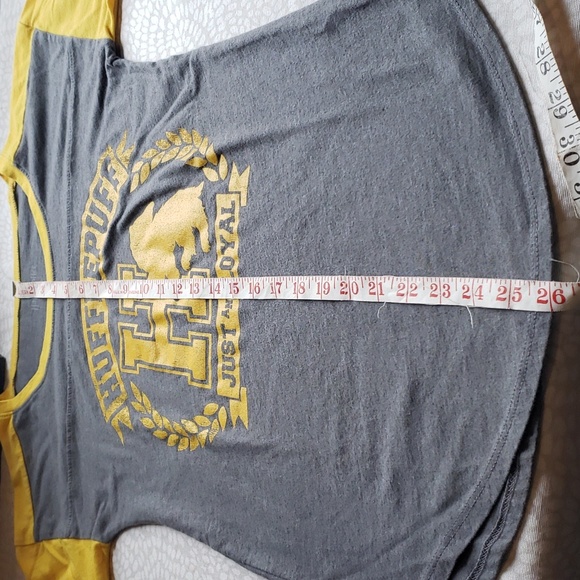 Harry Potter Hufflepuff Raglan Athletic T-shirt Size M - Picture 8 of 11